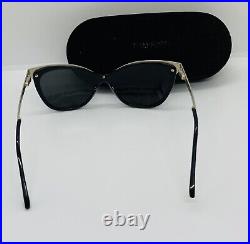 RARE Authentic TOM FORD TF5374 001 54-15 135 Shiny Black & Gold Sunglasses