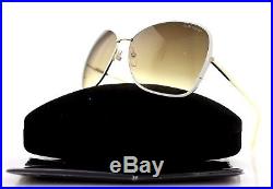 RARE New Authentic TOM FORD SOLANGE Oversized Ivory Gold Sunglasses TF 319 32F
