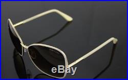 RARE New Authentic TOM FORD SOLANGE Oversized Ivory Gold Sunglasses TF 319 32F