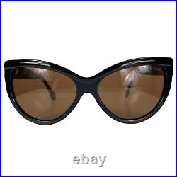 Rare Tom Ford Anouk TF57 Cat Eye Black Brown Gold Women Authentic Sunglasses