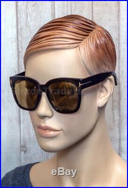 Sale Tom Ford Women Oversized Sunglasses Black Gold Brown Bi-mirror 0431d 01g