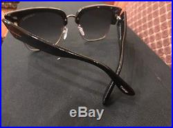 Sunglasses Tom Ford DAKOTA-02 TF 554 FT0554 01C Shiny Black / Smoke Mirror