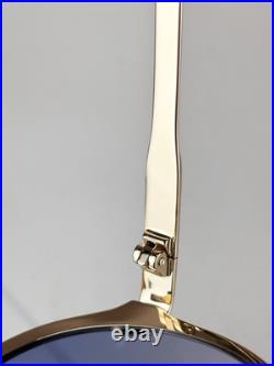 TOM FORD 1060 Clear Blue Lenses, Gold Frame Aviator Sunglasses 64-14-135