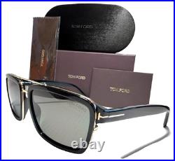 TOM FORD ANDERS TF780 01D BLACK WithGREY POLARIZED LENS AUTHENTIC SUNGLASSES 58-17