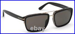TOM FORD ANDERS TF780 01D BLACK WithGREY POLARIZED LENS AUTHENTIC SUNGLASSES 58-17