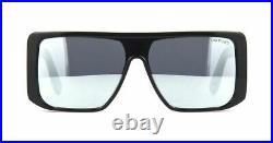 TOM FORD ATTICUS FT0710 01C Sunglasses Black Frame Gray Silver Mirror Lenses