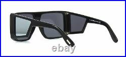 TOM FORD ATTICUS FT0710 01C Sunglasses Black Frame Gray Silver Mirror Lenses
