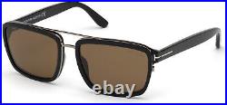 TOM FORD Anders FT0780 01J Shiny Black Roviex Plastic 58 mm Men's Sunglasses