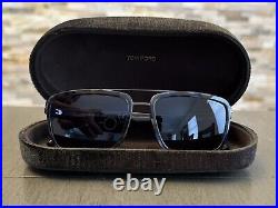 TOM FORD Anders FT0780 55V Havana Blue Plastic 58 mm Men's Sunglasses With Box