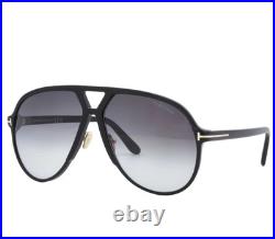 TOM FORD BERTRAND FT1061 01B Sunglasses Black Frame Gray Gradient Lenses 64mm