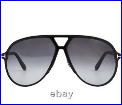 TOM FORD BERTRAND FT1061 01B Sunglasses Black Frame Gray Gradient Lenses 64mm