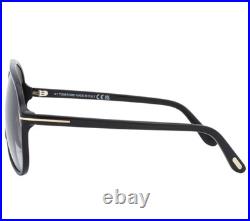 TOM FORD BERTRAND FT1061 01B Sunglasses Black Frame Gray Gradient Lenses 64mm
