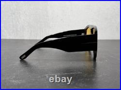 TOM FORD BRONSON SUNGLASSES FT 1044 SHINY BLACK withYELLOW LENS 01E! SHIPS TODAY