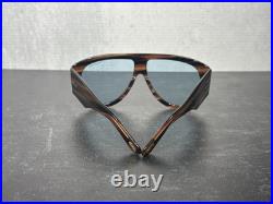 TOM FORD BRONSON SUNGLASSES FT 1044 STRIPED BROWN withBLUE LENS 56V! SHIPS TODAY