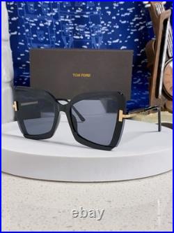 TOM FORD Black Frame Butterfly-Style Sunglasses 65 20-138