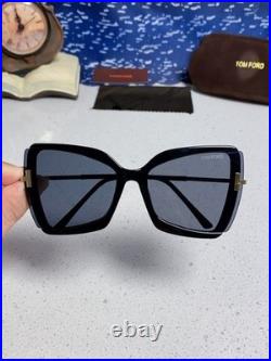 TOM FORD Black Frame Butterfly-Style Sunglasses 65 20-138