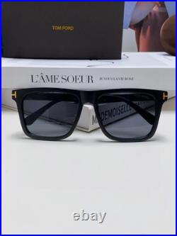 TOM FORD Black Horizontal Bridge Frame Sunglasses 5518 143