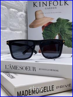 TOM FORD Black Horizontal Bridge Frame Sunglasses 5518 143