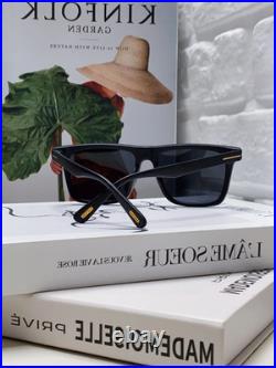 TOM FORD Black Horizontal Bridge Frame Sunglasses 5518 143