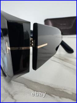 TOM FORD Bronson TF1044 Unisex Sunglasses Black Frame/Blue Lens 6012-140