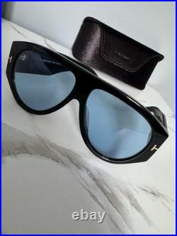 TOM FORD Bronson TF1044 Unisex Sunglasses Black Frame/Blue Lens 6012-140