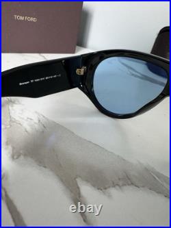 TOM FORD Bronson TF1044 Unisex Sunglasses Black Frame/Blue Lens 6012-140