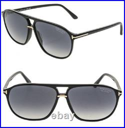 TOM FORD Bruce TF1026 01D Black Aviator Unisex Classic POLARIZED 1026 Sunglasses