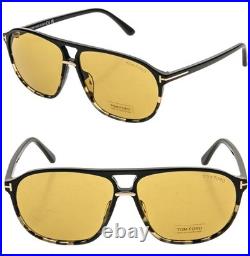 TOM FORD Bruce TF1026 05E Black Brown Aviator Unisex Classic 1026 Sunglasses TOM FORD Bruce TF1026 05E Black Brown Aviator Unisex Classic 1026 Sunglasses
