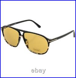 TOM FORD Bruce TF1026 05E Black Brown Aviator Unisex Classic 1026 Sunglasses TOM FORD Bruce TF1026 05E Black Brown Aviator Unisex Classic 1026 Sunglasses