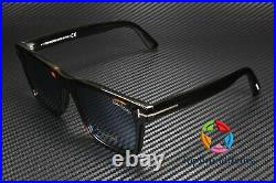 TOM FORD Buckley-02 FT0906 52V Shiny Dk Havana Blue 56 mm Men's Sunglasses