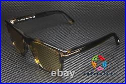 TOM FORD Buckley-02 FT0906 55E Shiny Brown Yellow 56 mm Men's Sunglasses