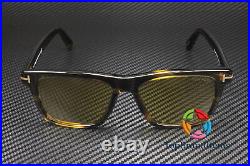 TOM FORD Buckley-02 FT0906 55E Shiny Brown Yellow 56 mm Men's Sunglasses