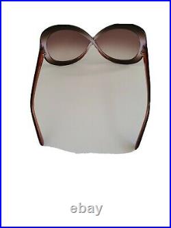 TOM FORD Butterfly Sunglasses MARGOT TF226 50Z Transparent Brown Violet $295.00