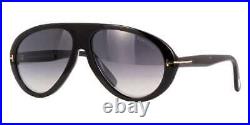 TOM FORD CAMILLO-02 FT0988 01B Sunglasses Black Frame Gradient Smoke Lenses 60mm