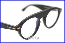 TOM FORD CHRISTOPHER 2 BLUE BLOCK OPTICALS TF633 001 49mm Mens Eyeglasses BLACK