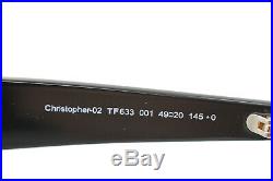 TOM FORD CHRISTOPHER 2 BLUE BLOCK OPTICALS TF633 001 49mm Mens Eyeglasses BLACK