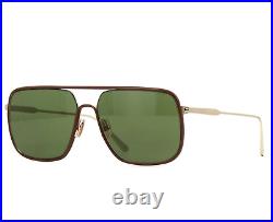 TOM FORD CLIFF-02 FT1015 32N Sunglasses Brown Gold Frame Green LIMITED EDITION