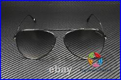 TOM FORD Charles-02 FT0853 01B Shiny Black Grad Smoke 60 mm Unisex Sunglasses