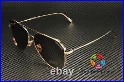 TOM FORD Charles-02 FT0853 28E Shiny Rose Gold Brown 60 mm Unisex Sunglasses