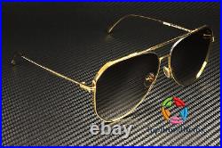 TOM FORD Charles-02 FT0853 30B Shiny Yellow Gold Grad Smoke 60 Unisex Sunglasses