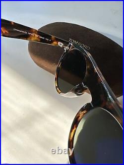 TOM FORD Christopher Sunglasses Men's Unisex Smoke Lens with Case Tortoise Shell