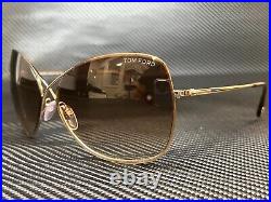 TOM FORD Collete FT0250 28F Shiny Gold Oval Women's 63 mm Sunglasses