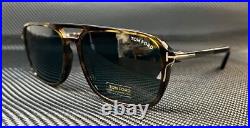 TOM FORD Crosby FT0910 52V Brown Havana Blue Men's 59 mm Sunglasses