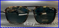 TOM FORD Crosby FT0910 52V Brown Havana Blue Men's 59 mm Sunglasses