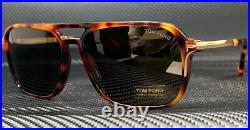 TOM FORD Crosby FT0910 53J Brown Havana Men's 59 mm Sunglasses
