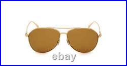 TOM FORD Cyrus FT 0747 30E Shiny Deep Gold Brown Lens 62mm Men's Sunglasses