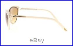 TOM FORD DARIA TF 321 32F White, Ivory & Gold / Brown Grad Sunglasses NWD AUTH