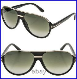 TOM FORD DIMITRY TF334 01P Black Green Aviator Unisex Classic 334 Sunglass FT334