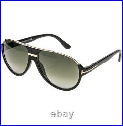 TOM FORD DIMITRY TF334 01P Black Green Aviator Unisex Classic 334 Sunglass FT334