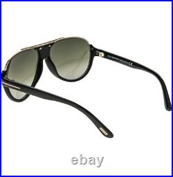 TOM FORD DIMITRY TF334 01P Black Green Aviator Unisex Classic 334 Sunglass FT334
